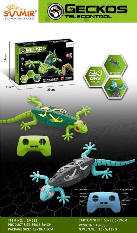 مارمولک کنترلی دیوارنورد Gecko Telecontrol | اسباب بازی خزنده رباتیک با کنترل از راه دور