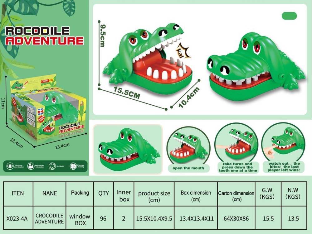 بازی کروکودیل دندان‌پزشک Crocodile Adventure | بازی فکری هیجان‌انگیز کودک