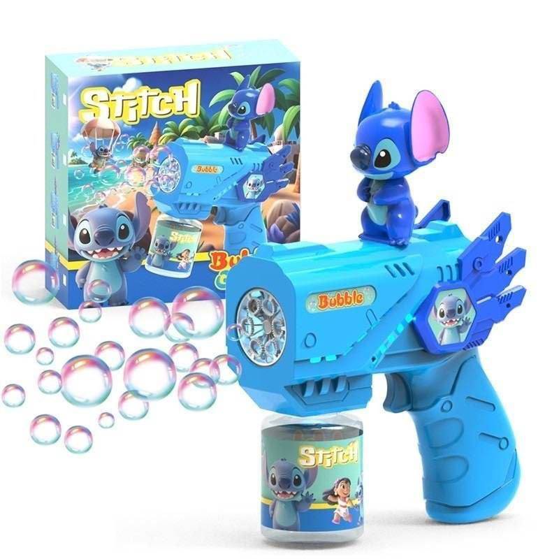 تفنگ حباب‌ساز کودک طرح استیچ Stitch | تفنگ بادکنکی موزیکال و فانتزی