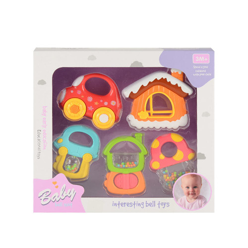 ست جغجغه نوزاد ۵ عددی آموزشی مدل Baby Bell Toys | اسباب بازی حسی نوزاد