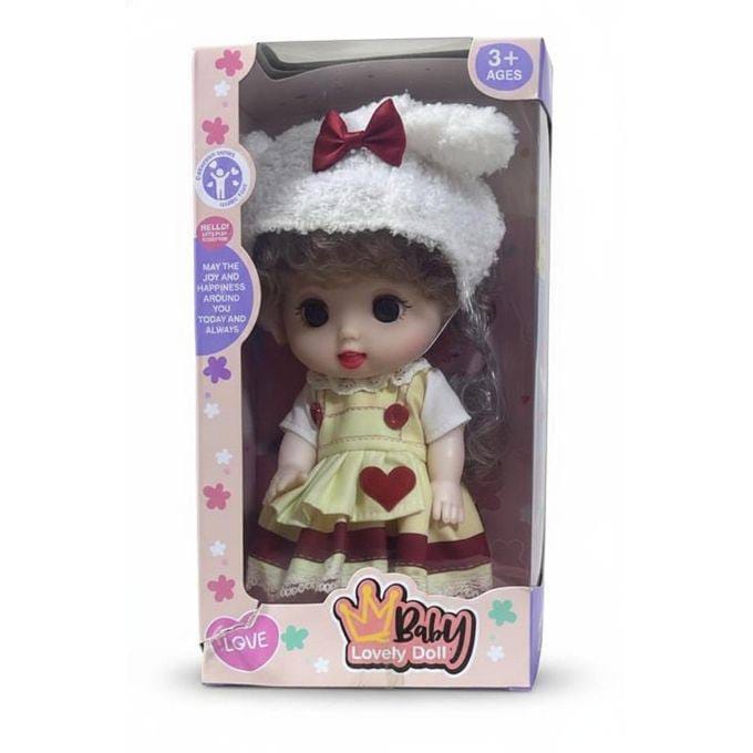 عروسک موزیکال Lovely Doll مدل Baby با کلاه خزدار
