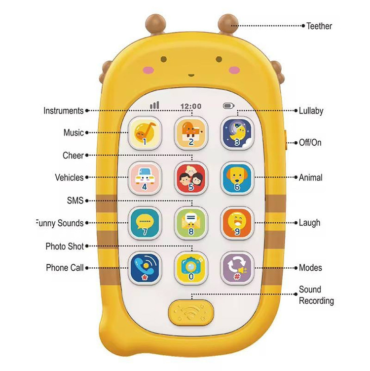 تلفن اسباب بازی آموزشی هانگر (Huanger Puzzle Phone) مدل موزیکال