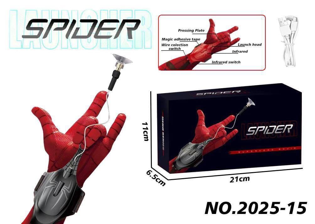 دستکش پرتاب تار مرد عنکبوتی مدل Spider Launcher شارژی