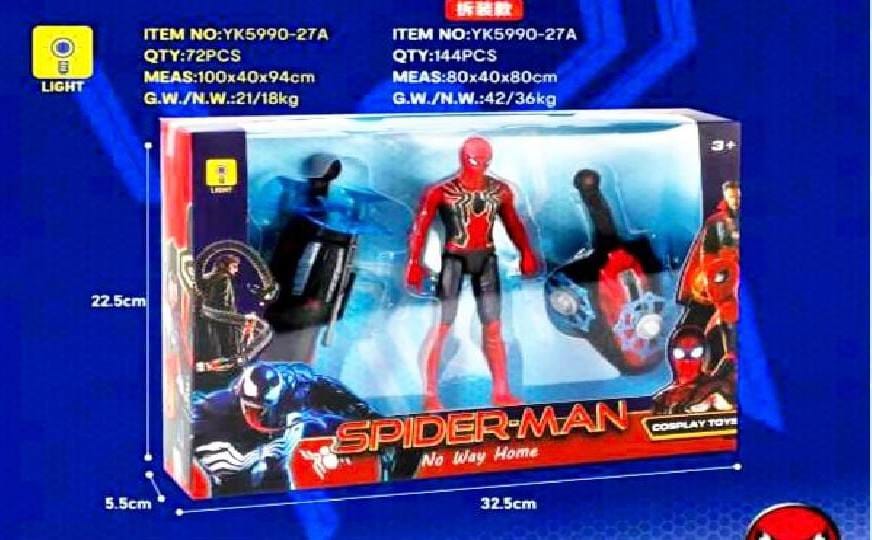 ست اسباب بازی مرد عنکبوتی مدل Spider-Man No Way Home با دستکش و فیگور