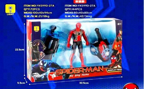 ست اسباب بازی مرد عنکبوتی مدل Spider-Man No Way Home با دستکش و فیگور