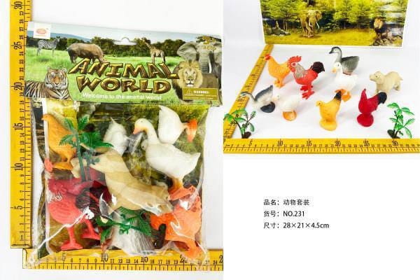 ست فیگور حیوانات مزرعه ۱۲ تکه مدل Animal World