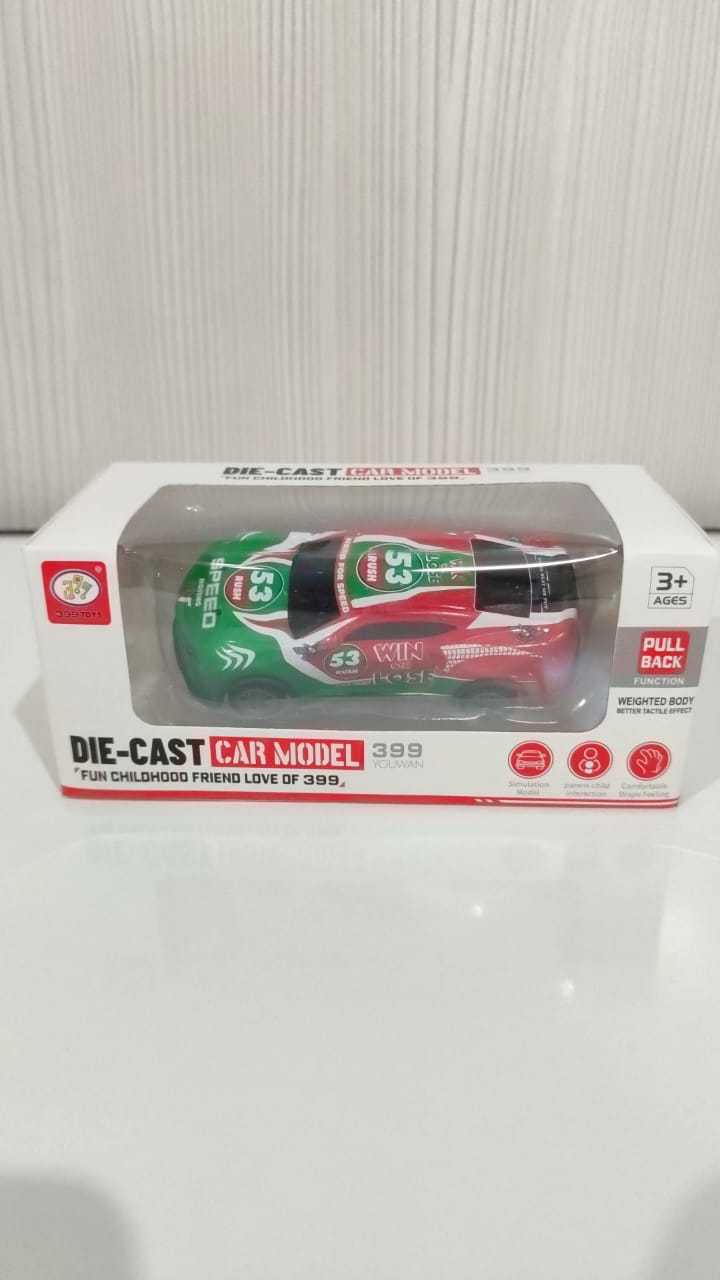 ماشین فلزی عقب‌کش مسابقه‌ای Die-Cast مدل 399