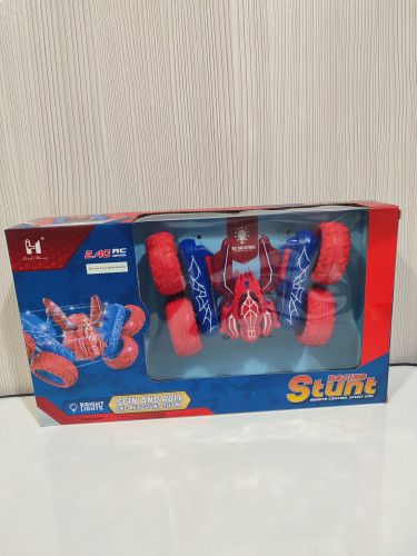 ماشین کنترلی بدلکار اسپایدرمن مدل Stunt Car چرخشی ۳۶۰ درجه شارژی